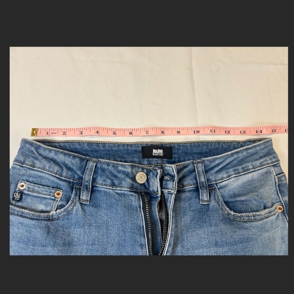 I&M Black Label Size 7 Women's Straight Leg Cropped Jeans Raw Hem Distressed - Picture 10 of 13